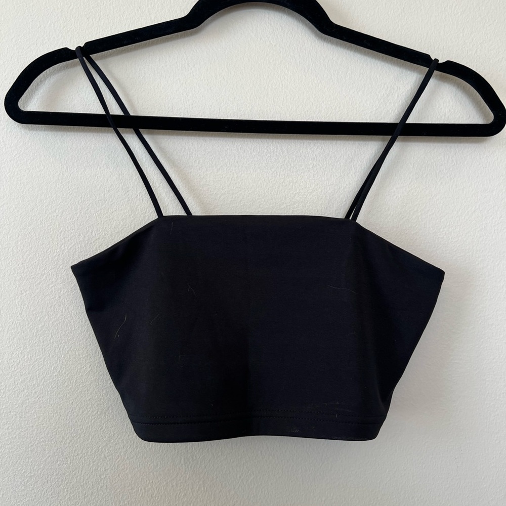 Zaful bralette women’s‎ S bra tank top cropped black lightweight layering new